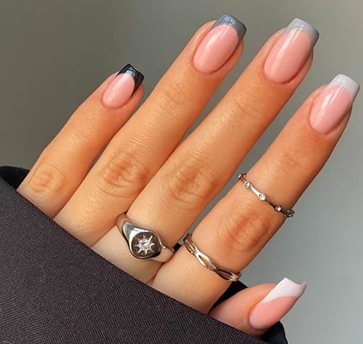 Simple Winter Nail Idea